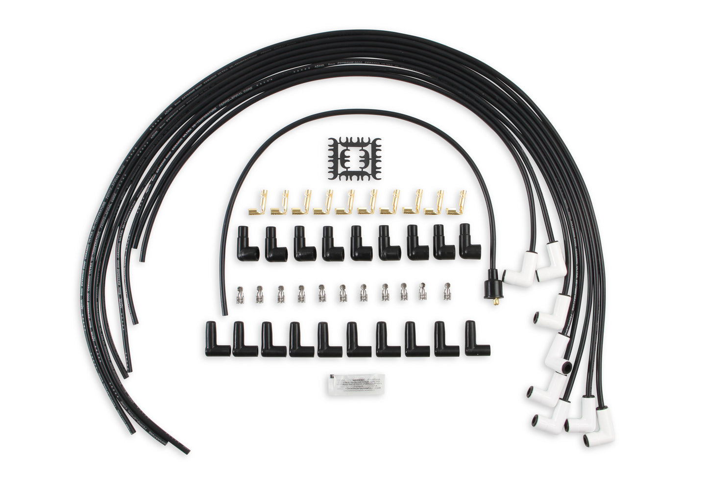 ACCEL 9001C, Spark Plug Wires, Pro Fit Ceramic, Spiral Core, 8mm, Black, Set by ACCEL