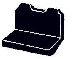 SP80 Series - Seat Protector Poly-Cotton Custom Fit Front Seat Cover - Black by FIA