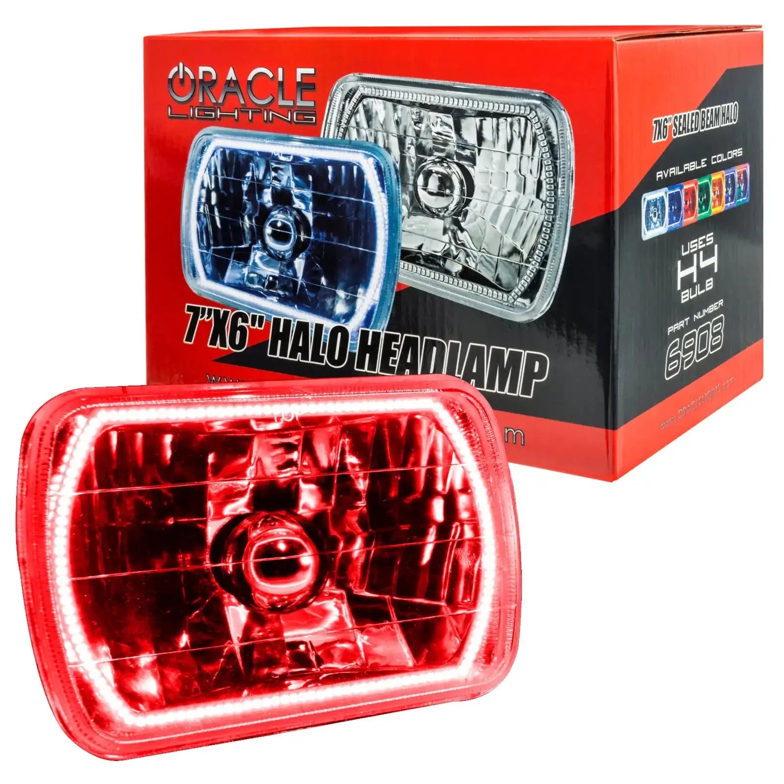ORACLE Sealed Beam 7x6 H6054 Headlight with Pre-Installed SMD Halo by ORACLE Lighting