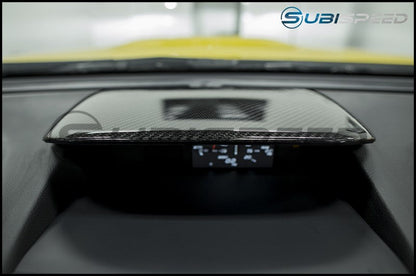 OLM Dry Carbon Fiber Console Hood Cover - 2015-2017 WRX / STI 14-18 Forester 13-17 Crosstrek by MYX Automotive