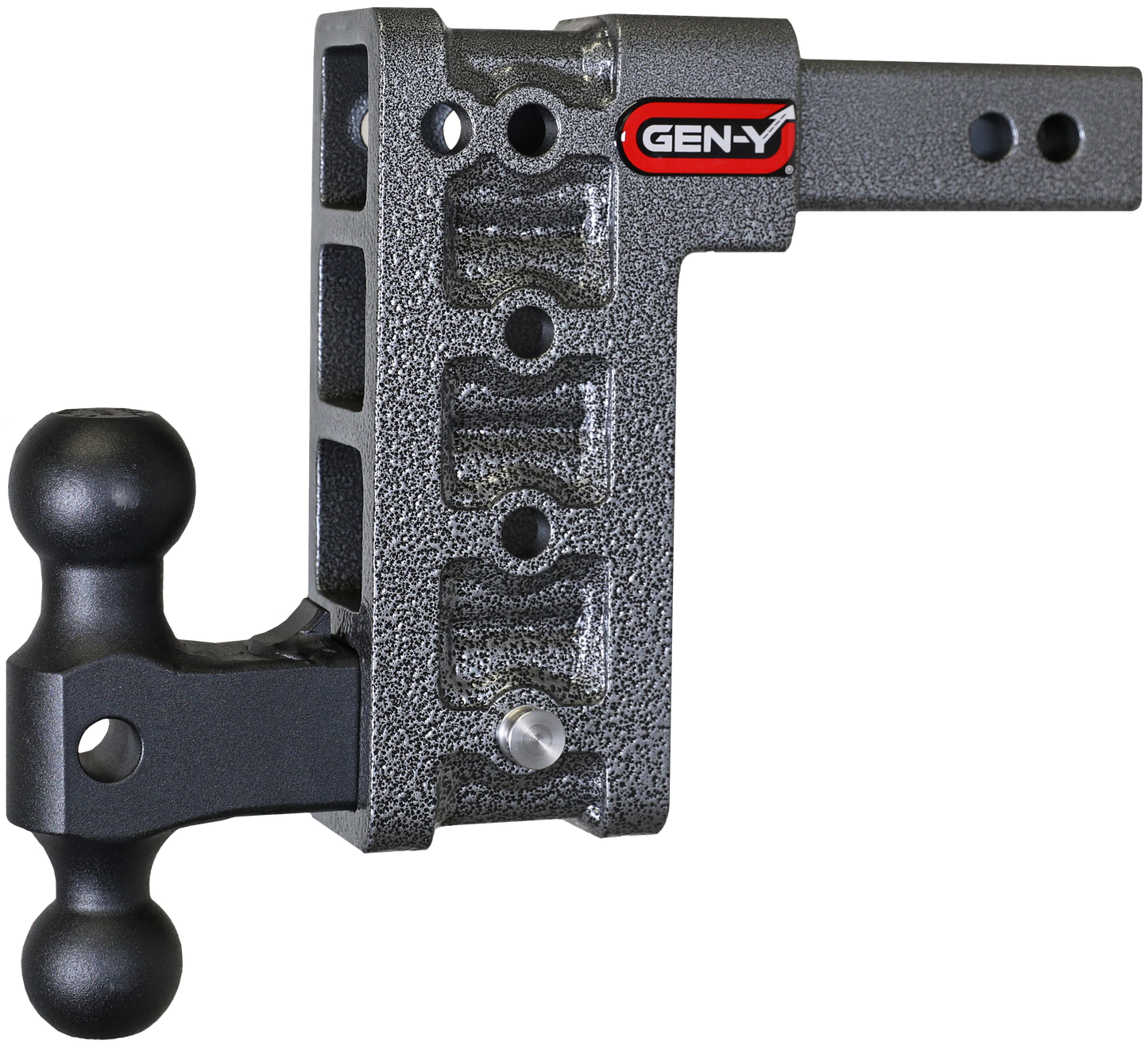 MEGA-DUTY 2" Shank 7.5" Drop 2K TW 16K Hitch & GH-051 Dual-Ball by GEN-Y Hitch