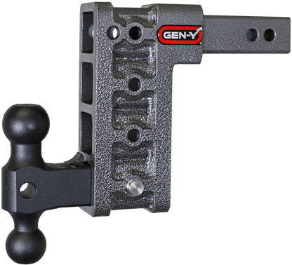 MEGA-DUTY 2" Shank 7.5" Drop 2K TW 16K Hitch & GH-051 Dual-Ball by GEN-Y Hitch