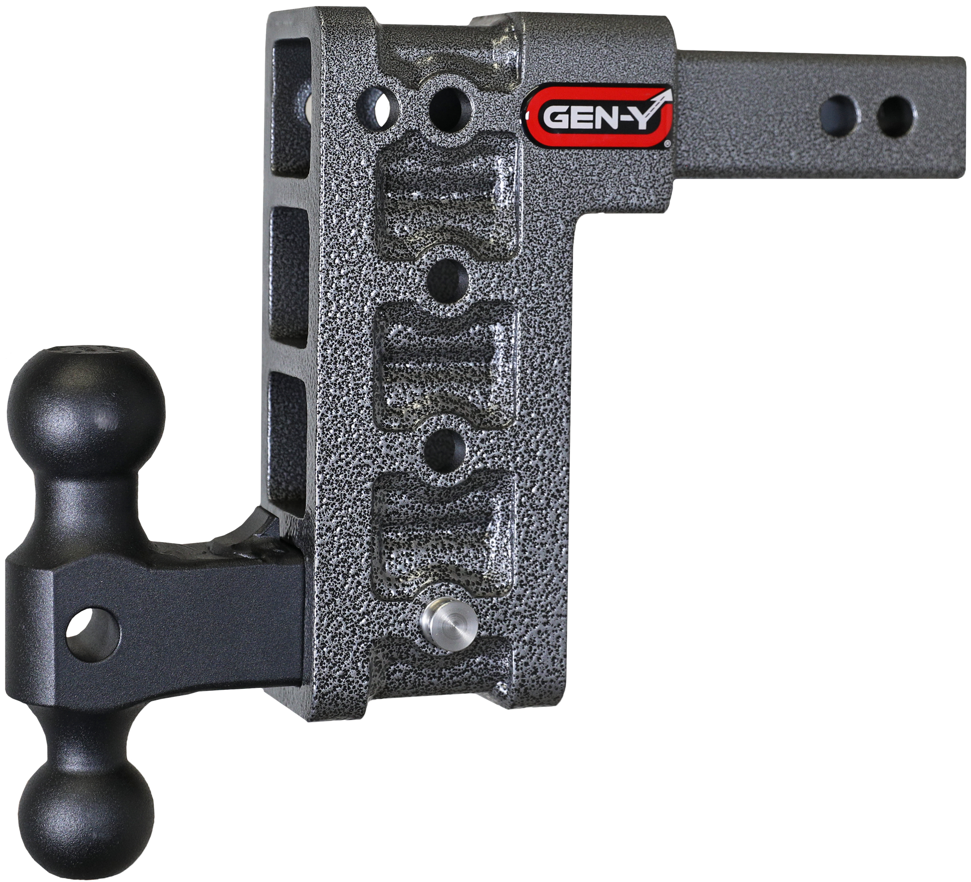 MEGA-DUTY 2" Shank 7.5" Drop 2K TW 16K Hitch & GH-051 Dual-Ball by GEN-Y Hitch