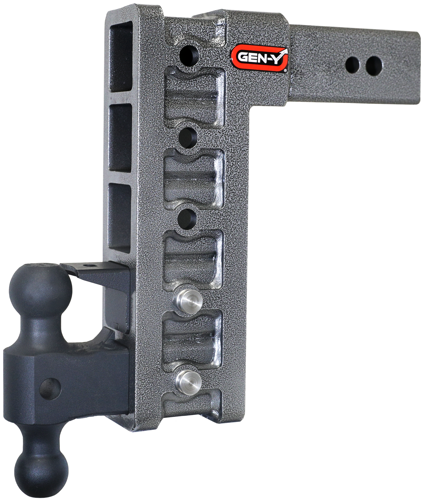 MEGA-DUTY 3" Shank 12" Drop 3.5K TW 32K Hitch with Dual-Ball & Pintle Lock by GEN-Y Hitch