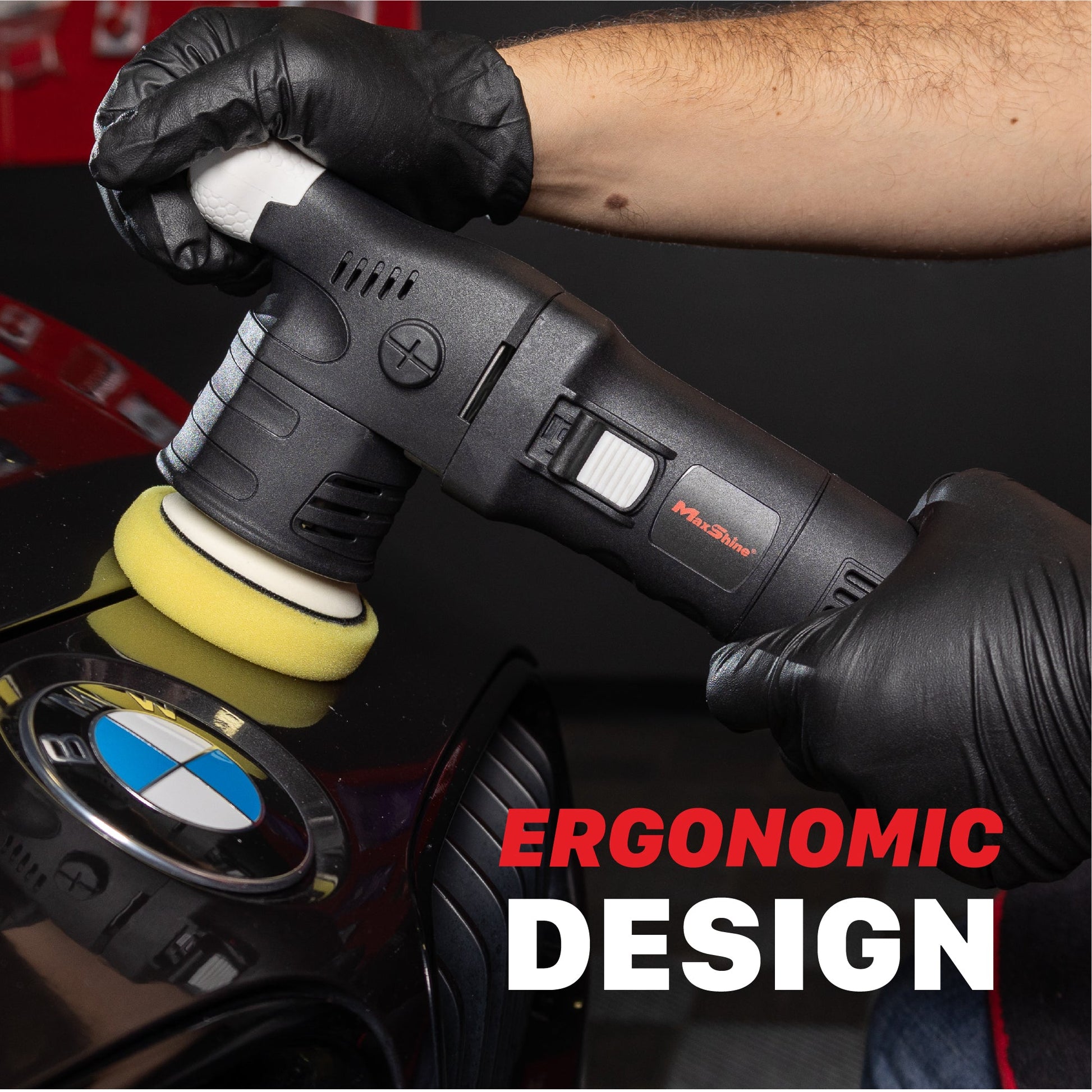 Orbital Polisher | M312 - 3in Plate, 12mm Throw, 550W by MaxshineUSA