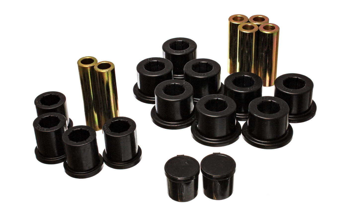 Leaf Spring Bushing Set; Black; Rear; Performance Polyurethane; by Energy Suspension