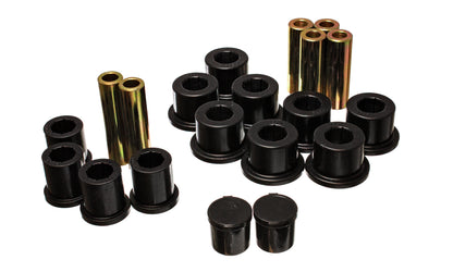 Leaf Spring Bushing Set; Black; Rear; Performance Polyurethane; by Energy Suspension