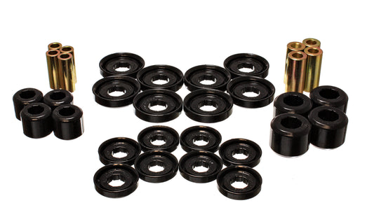 Control Arm Bushing Set; Black; Front; Performance Polyurethane; by Energy Suspension
