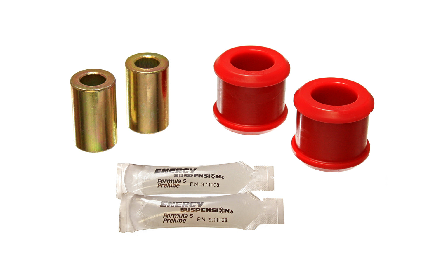 Track Rod Bushing Set; Red; Front; Performance Polyurethane; by Energy Suspension