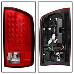 (Spyder) LED Tail Lights - Red Clear by Spyder Auto