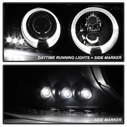 (Spyder Signature) Projector Headlights - LED Halo - Black by Spyder Auto