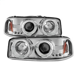 (Spyder Signature) Projector Headlights - LED Halo - Chrome by Spyder Auto