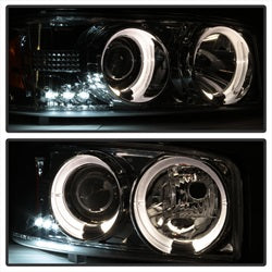 (Spyder Signature) Projector Headlights - LED Halo - Chrome by Spyder Auto