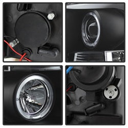 (Spyder Signature) Projector Headlights - LED Halo - Black by Spyder Auto