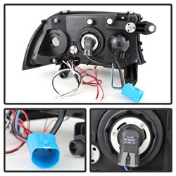(Spyder Signature) Projector Headlights - LED Halo - Black by Spyder Auto