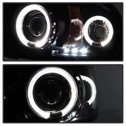 (Spyder Signature) Projector Headlights - LED Halo - Black by Spyder Auto