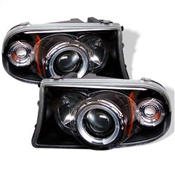 (Spyder Signature) Projector Headlights - LED Halo - Black by Spyder Auto
