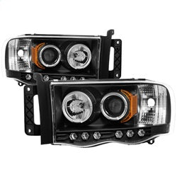 (Spyder Signature) Projector Headlights - LED Halo - Black by Spyder Auto