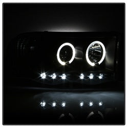 (Spyder Signature) Projector Headlights - LED Halo - Black by Spyder Auto