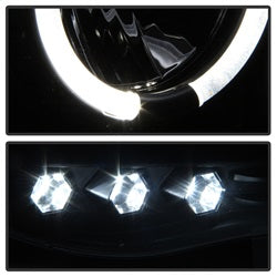 (Spyder Signature) Projector Headlights - LED Halo - Black by Spyder Auto