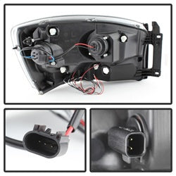 (Spyder Signature) Projector Headlights - LED Halo - Black by Spyder Auto
