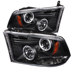 (Spyder Signature) Projector Headlights - LED Halo - Black by Spyder Auto