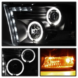 (Spyder Signature) Projector Headlights - LED Halo - Black by Spyder Auto