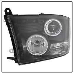 (Spyder Signature) Projector Headlights - LED Halo - Black by Spyder Auto