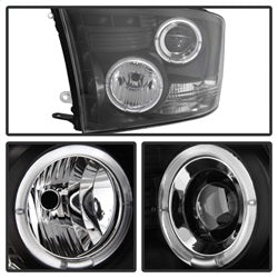(Spyder Signature) Projector Headlights - LED Halo - Black by Spyder Auto