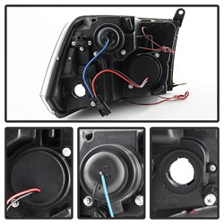 (Spyder Signature) Projector Headlights - LED Halo - Black by Spyder Auto