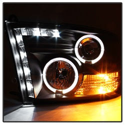 (Spyder Signature) Projector Headlights - LED Halo - Black by Spyder Auto