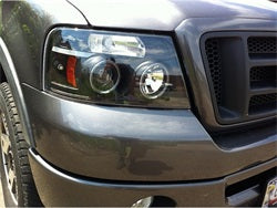 (Spyder Signature) Projector Headlights - Version 2 - LED Halo - Black by Spyder Auto