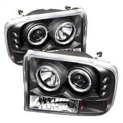 (Spyder Signature) 1PC Projector Headlights - Version 2 - LED Halo - Black by Spyder Auto