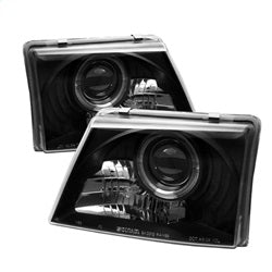(Spyder Signature) Projector Headlights - LED Halo - Black by Spyder Auto