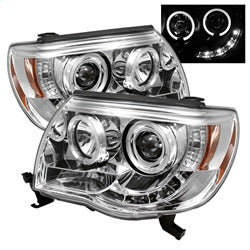 (Spyder Signature) Projector Headlights - LED Halo - Chrome by Spyder Auto