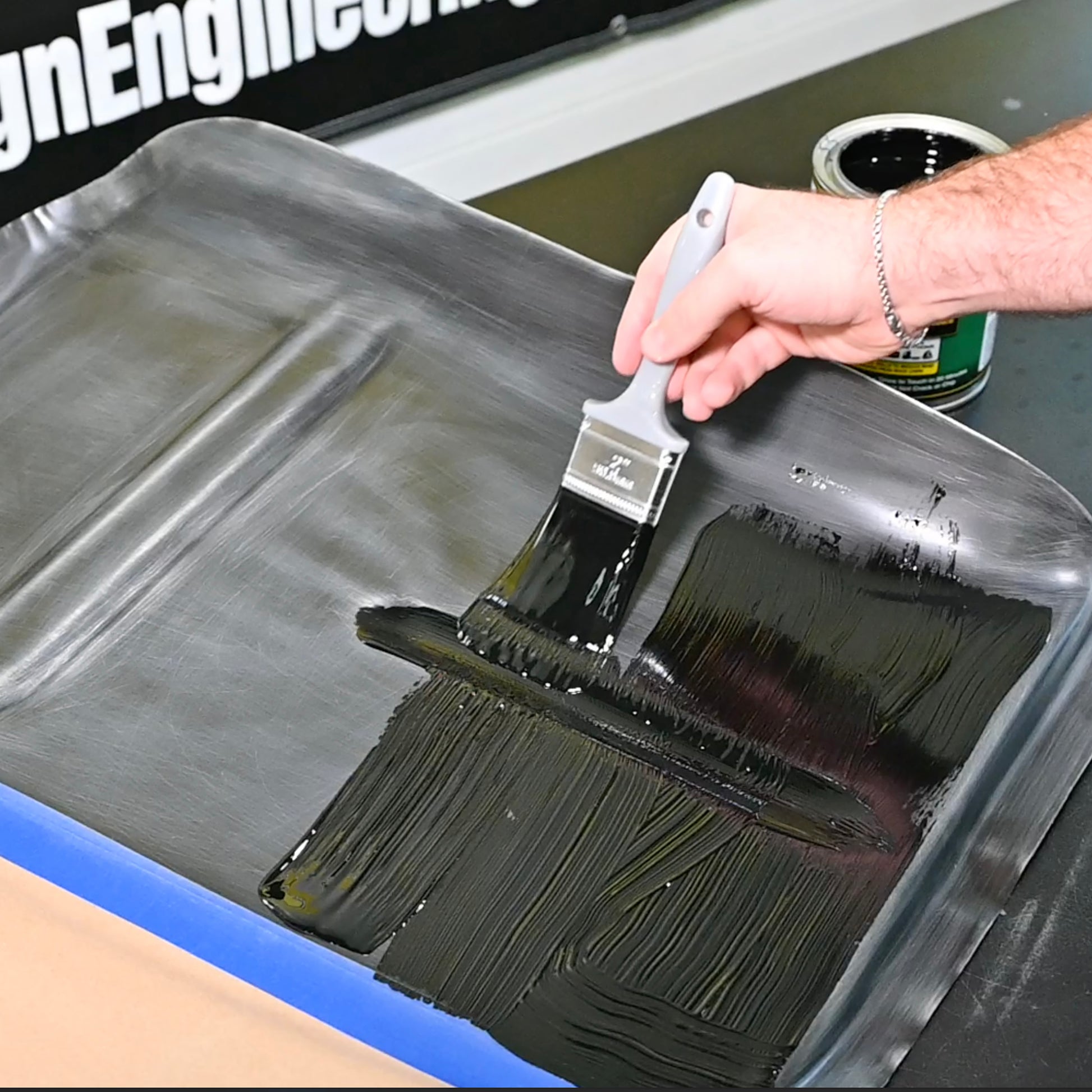 One can of Boom Mat Liquid damping material. by Design Engineering