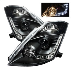 (Spyder Signature) Projector Headlights - DRL - Black by Spyder Auto