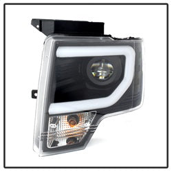 (Spyder Signature) Projector Headlights - Light Bar DRL - Black by Spyder Auto