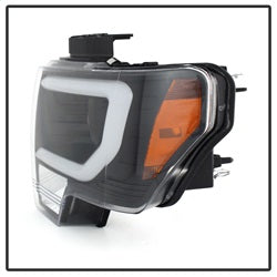 (Spyder Signature) Projector Headlights - Light Bar DRL - Black by Spyder Auto