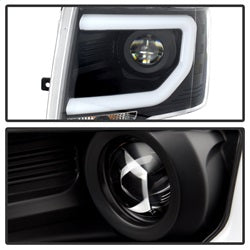 (Spyder Signature) Projector Headlights - Light Bar DRL - Black by Spyder Auto
