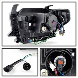 (Spyder Signature) Projector Headlights - Light Bar DRL - Black by Spyder Auto
