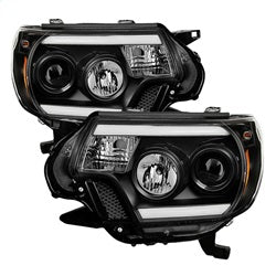(Spyder Signature) Projector Headlights - Light Bar DRL - Black by Spyder Auto