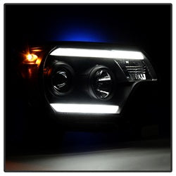 (Spyder Signature) Projector Headlights - Light Bar DRL - Black by Spyder Auto