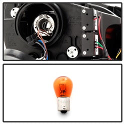 (Spyder Signature) Projector Headlights - Version 3 - Dual U DRL - Black by Spyder Auto