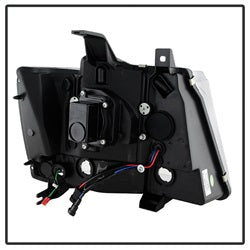 (Spyder Signature) Projector Headlights - Version 2 - Light Bar DRL - Black by Spyder Auto