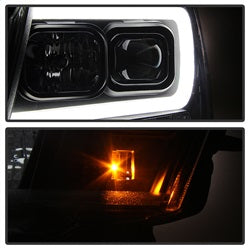 (Spyder Signature) Projector Headlights - Version 2 - Light Bar DRL - Black by Spyder Auto