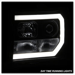 (Spyder Signature) Projector Headlights - Version 2 - Light Bar DRL LED - Black by Spyder Auto