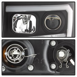 (Spyder Signature) Projector Headlights - Version 2 - Light Bar DRL LED - Black by Spyder Auto