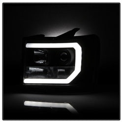 (Spyder Signature) Projector Headlights - Version 2 - Light Bar DRL LED - Black by Spyder Auto
