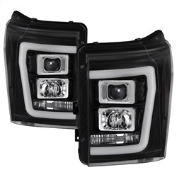 (Spyder Signature) Projector Headlights - Version 2 - Light Bar DRL - Black by Spyder Auto